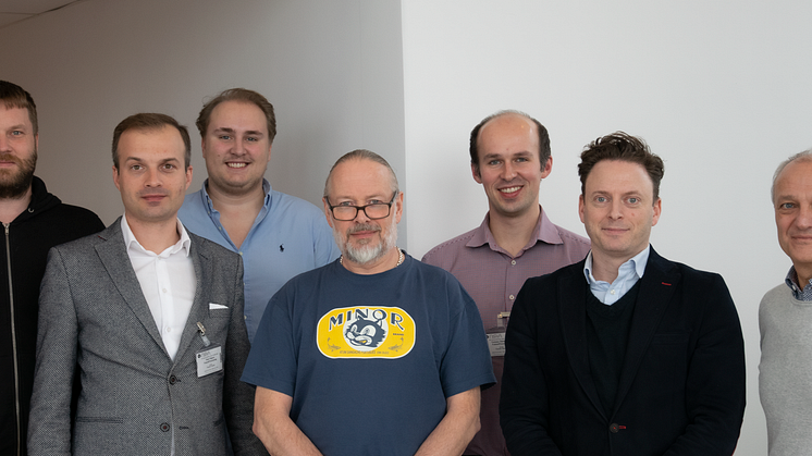 Projektgruppen för LakeIT från vänster: Sven Bengtsson, NSVA, Piotr Piekos, Future Processing, Theodor Nestler, NSVA, Mats Henriksson, NSVA, Tomasz Danielczyk, Future Processing, Daniel Nussdorf, Iceberry, Peter Nagy, NSVA.