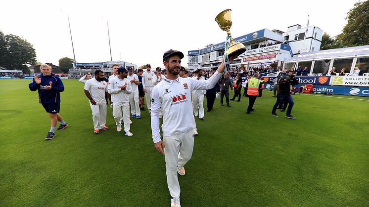Ryan ten Doeschate with the County Championship trophy in September 2017