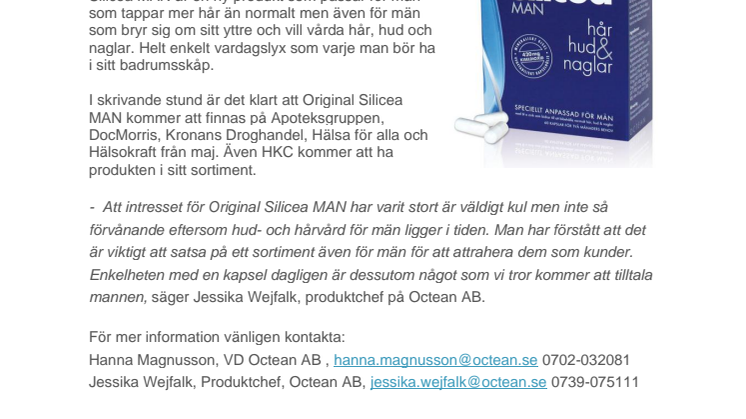 Original Silicea MAN för den medvetne mannen