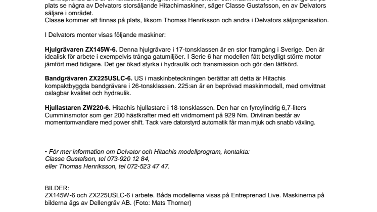 Hitachis storsäljare på Entreprenad Live