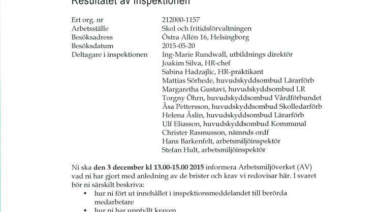 Arbetsmiljöverkets rapport