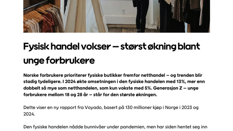 Norge Fysisk handel vokser – størst økning blant unge forbrukere.pdf