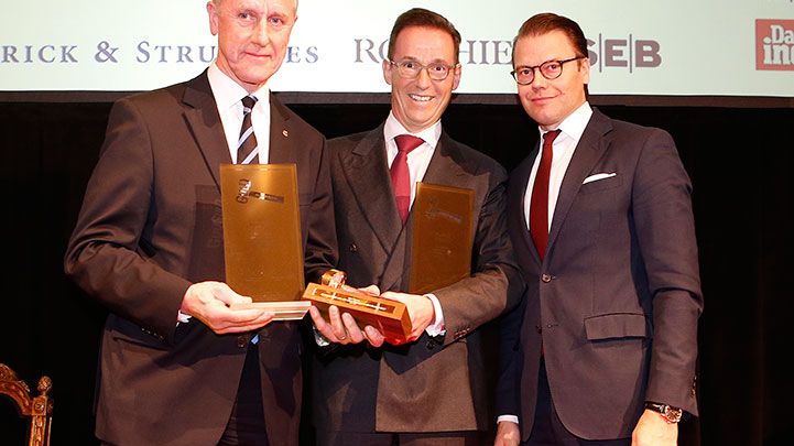​Guldklubban 2014: Tomas Billing och Bob Persson erhöll utmärkelsen av Prins Daniel