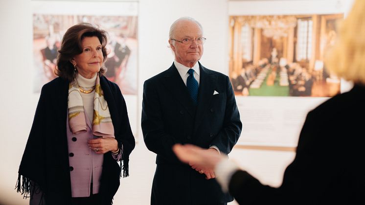Under 2023 besöker Kungen och Drottningen Sveriges 21 län med anledning av H.M. Konungens 50 år på tronen. Bilden är tagen vid jubileumsbesöket i Västmanlands län. Foto: Clément Morin.