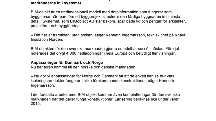 BIM-succén fortsätter nu i Danmark och Norge