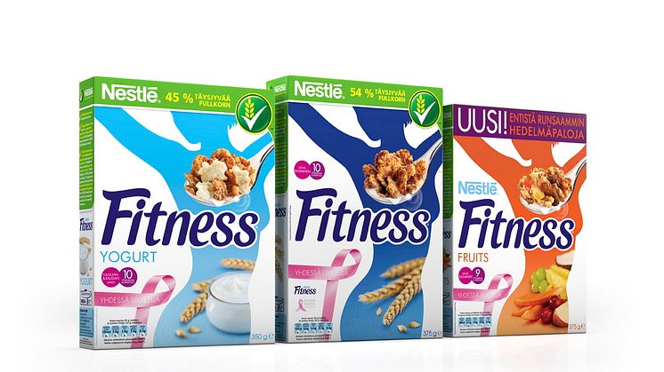 Nestlé FITNESS pääyhteistyökumppanina Roosa nauha -kampanjassa