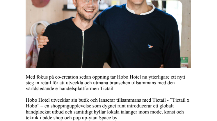 Så ska Hobo och Tictail utmana hotellbranschen i nytt partnerskap.