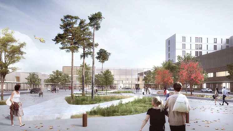 LINK, RATIO and BØLGEBLIKK have been chosen to design the New Drammen Hospital, Norway