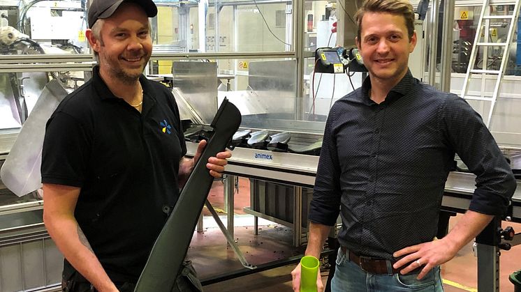 Processtekniker Mikael Nyberg (tv) och platschef Daniel Krusebrant (th).