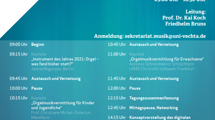 Plakat | Online-Tagung: Orgel und Musikvermittlung