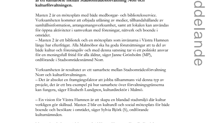 Invigning av Masten 2 – mer än ett bibliotek