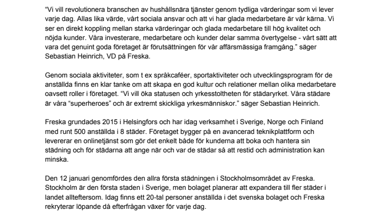 Techdrivet hemstädsföretag lanseras i Sverige