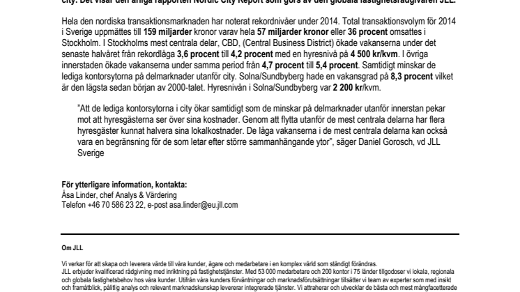 Stabil utveckling på Stockholms kontorsmarknad