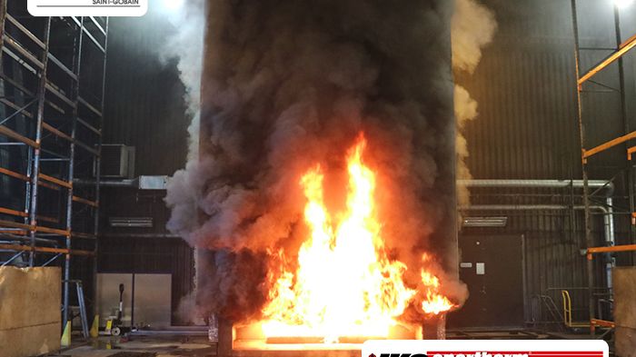 Systemet har genomgått tester enligt SP Fire 105 av RISE med godkänt resultat