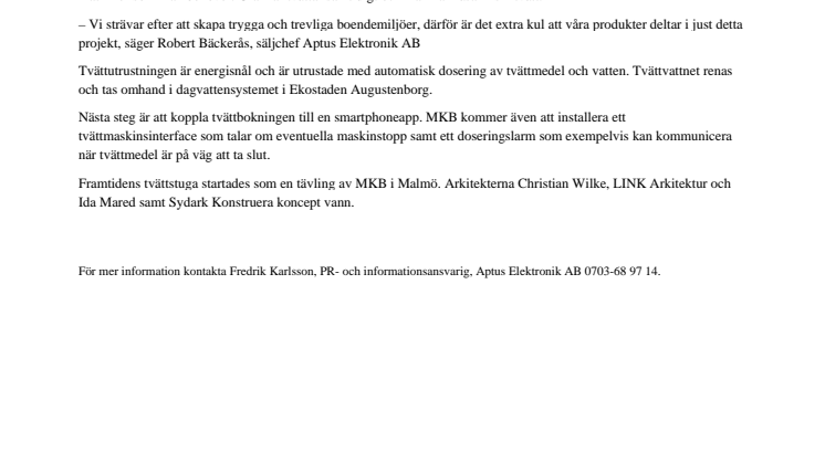 Framtidens tvättstuga