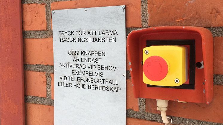 Larmknapp gör det möjligt att larma SOS – även utan internet och telenät