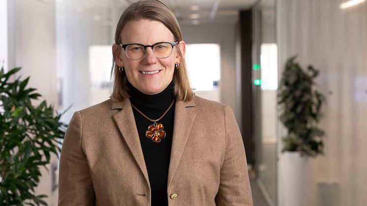 Ingrid Gyllfors har blivit utsedd till ny vd för SKB, Stockholms Kooperativa Bostadsförening. Hon kommer närmast från tjänsten som vd på stiftelsen Stockholms Studentbostäder. Foto: SSSB