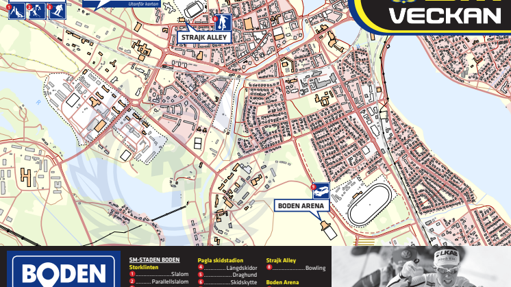 SM-veckan Luleå/Boden arenakartor