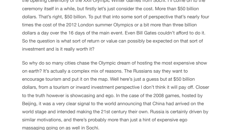 The $50 Billion Dollar Gold Medal