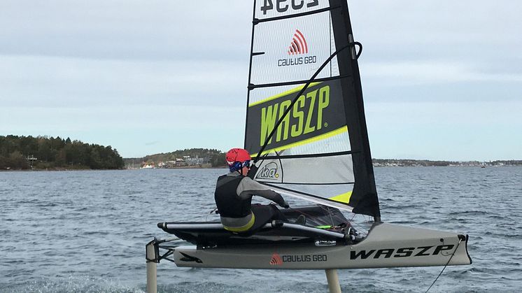 Anders Hjorthøy satser i WASZP Foiling Team Norway. 