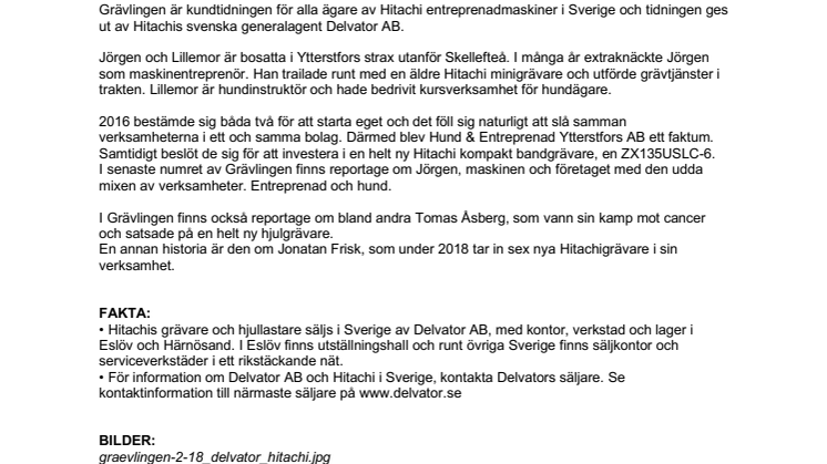 Hundar och entreprenad i senaste Grävlingen