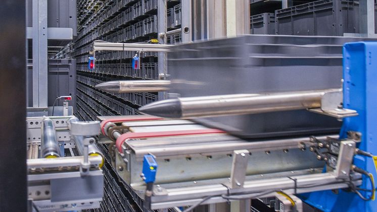 Överblick på utbyggt hos KGK:s logistikcenter i Enköping.