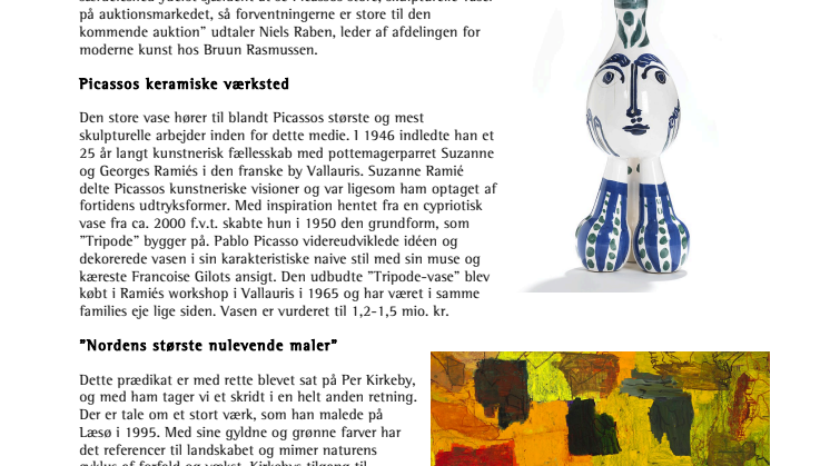 Rekord-vurdering på Picasso og Kirkeby