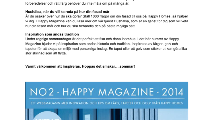 Nytt nummer av Happy Magazine
