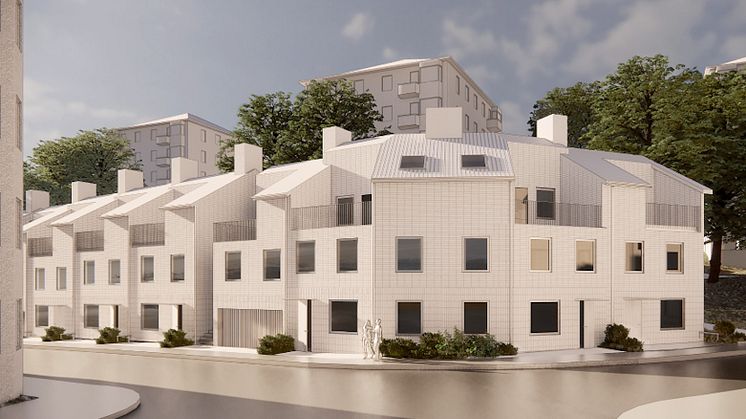 Skissbild av de kommande stadsradhusen.