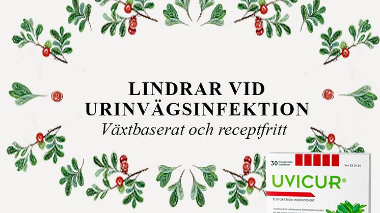 Uvicur för lindring av symtom på urinvägsinfektion 
