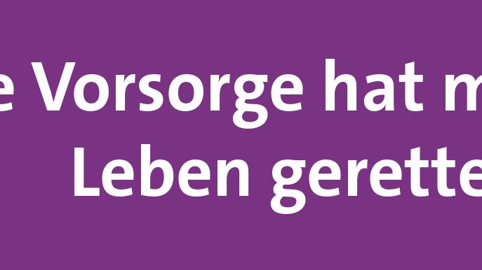 Grafik: Vorsorge hat mein Leben gerettet