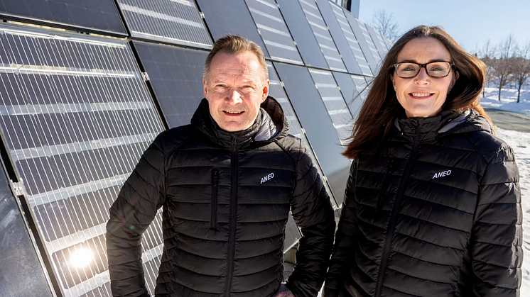 Acting CEO Olav Sem Austmo and Executive Director for Renewable Growth at Aneo, Kari Skeidsvoll Moe, have made their first investment in a large-scale solar power plant in Sweden.