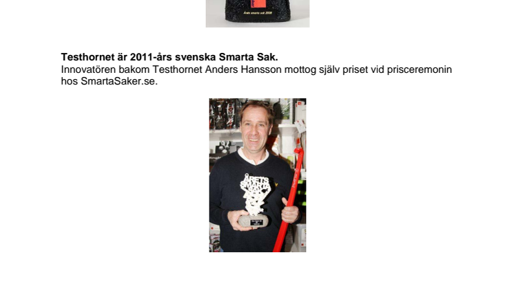 Testhornet är Årets Smarta Sak!