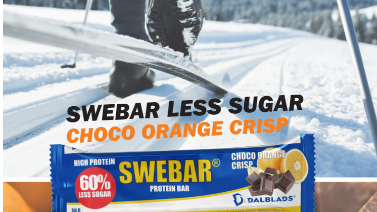 NYHET! SWEBAR Less Sugar Choco Orange Crisp