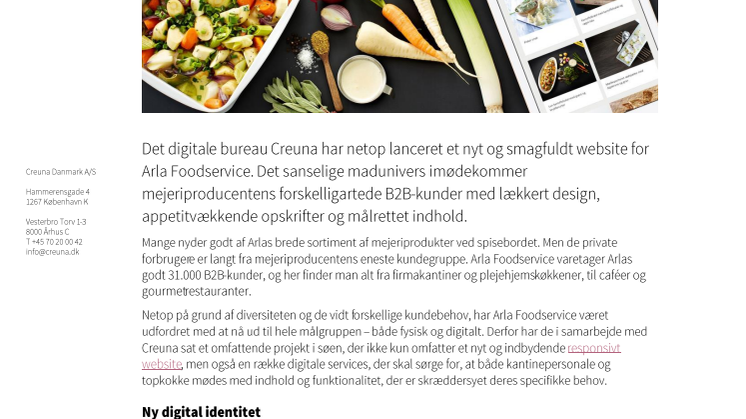 Arla forkæler B2B-kunder med inspirerende madunivers