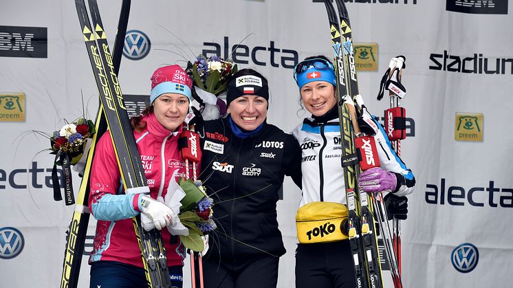 Topp tre damer Vasaloppet 2015 prisutdelning