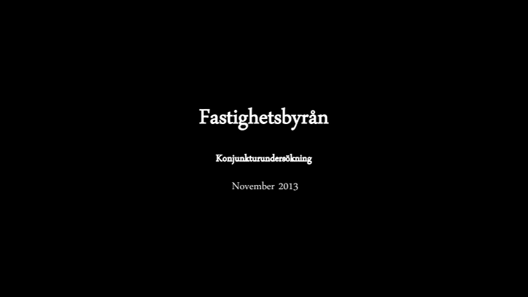 Undersökningsresultat konjunktur 2013