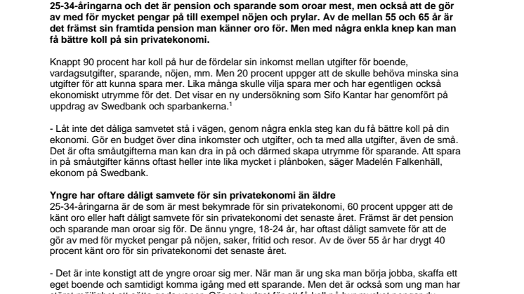 Varannan har dåligt samvete över ekonomin