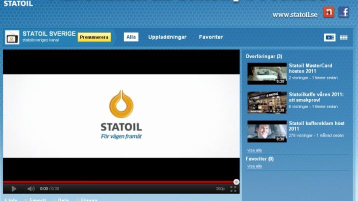 Nu finns Statoil på YouTube