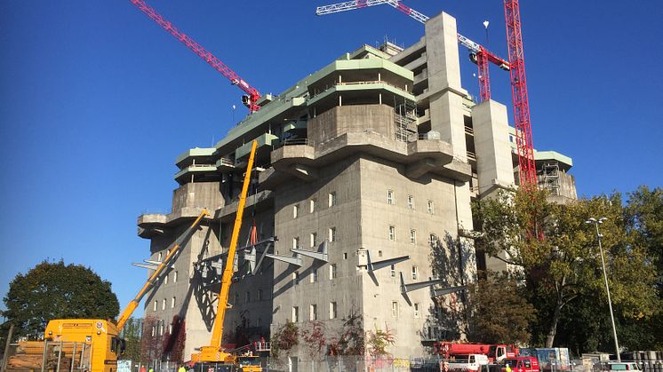 Spektakuläre Baumaßnahmen am neuen Wahrzeichen von Hamburg