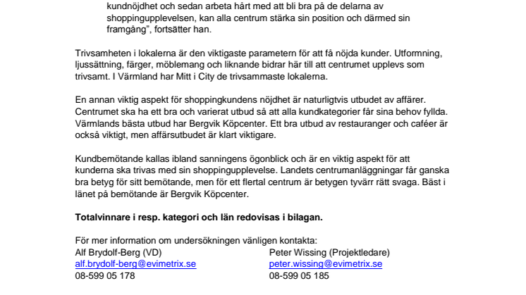 Vad tycker shoppingkunderna i Värmlands län