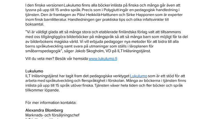 Nu kan även barn i Finland utveckla språket med Polyglutt
