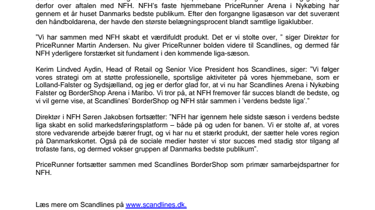 NFH’s hjemmebane skifter navn til Scandlines Arena