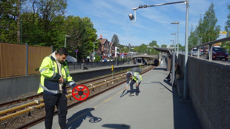 OPpmåling Smestad stasjon.