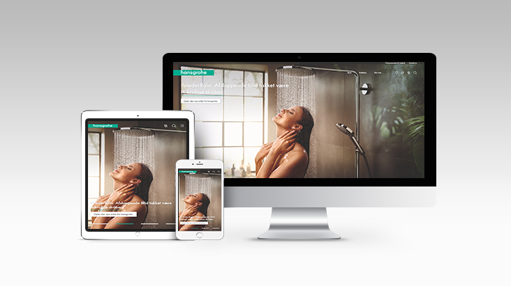 Det nye www.hansgrohe.dk giver masser af inspiration til badeværelse og køkken.