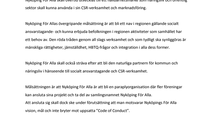 Presentation av Nyköping För Alla