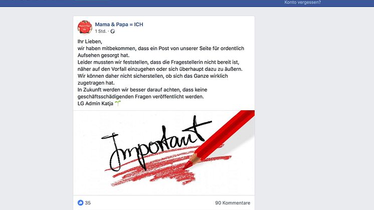 Portal Mama & Papa = ICH stellt klar