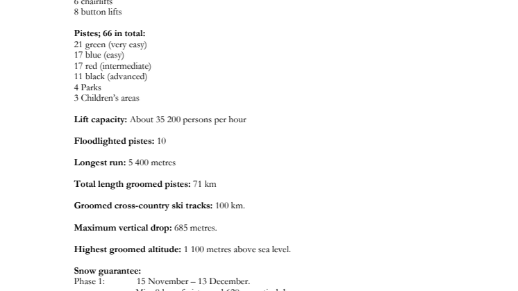 Trysil facts