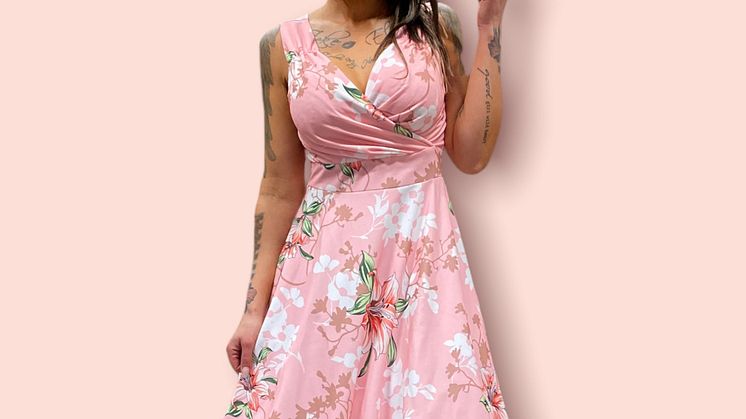 Glinder rosa marilyn klänning 1