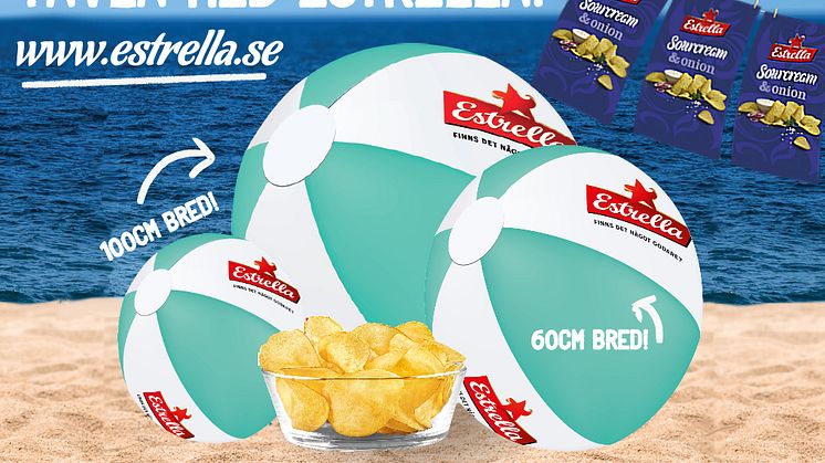 Tävla om badbollar och badlakan med Estrella!